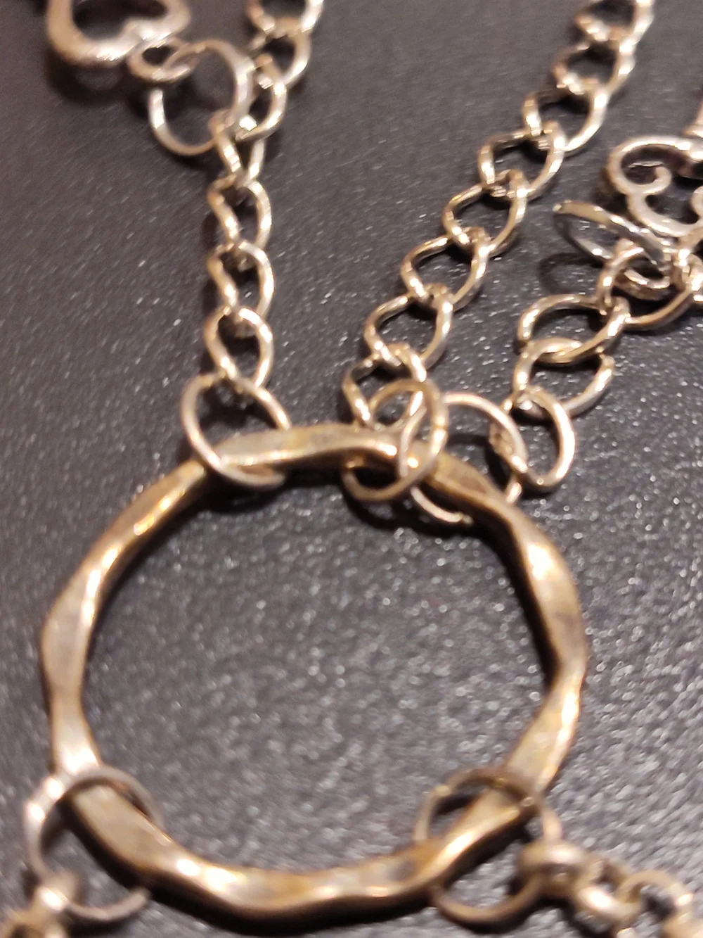 Silver Heart Key Charm Layered Necklace - Women Accessories